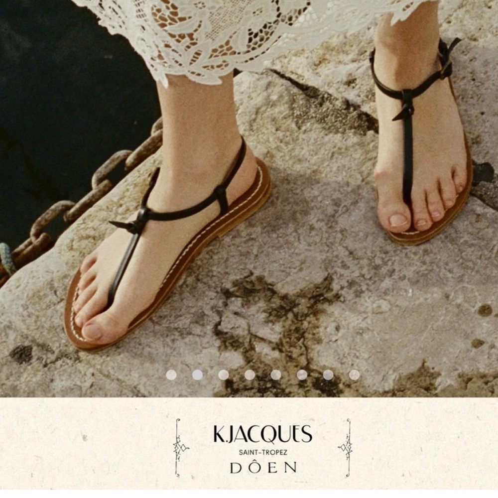 K.Jacques Doen Black Sandals